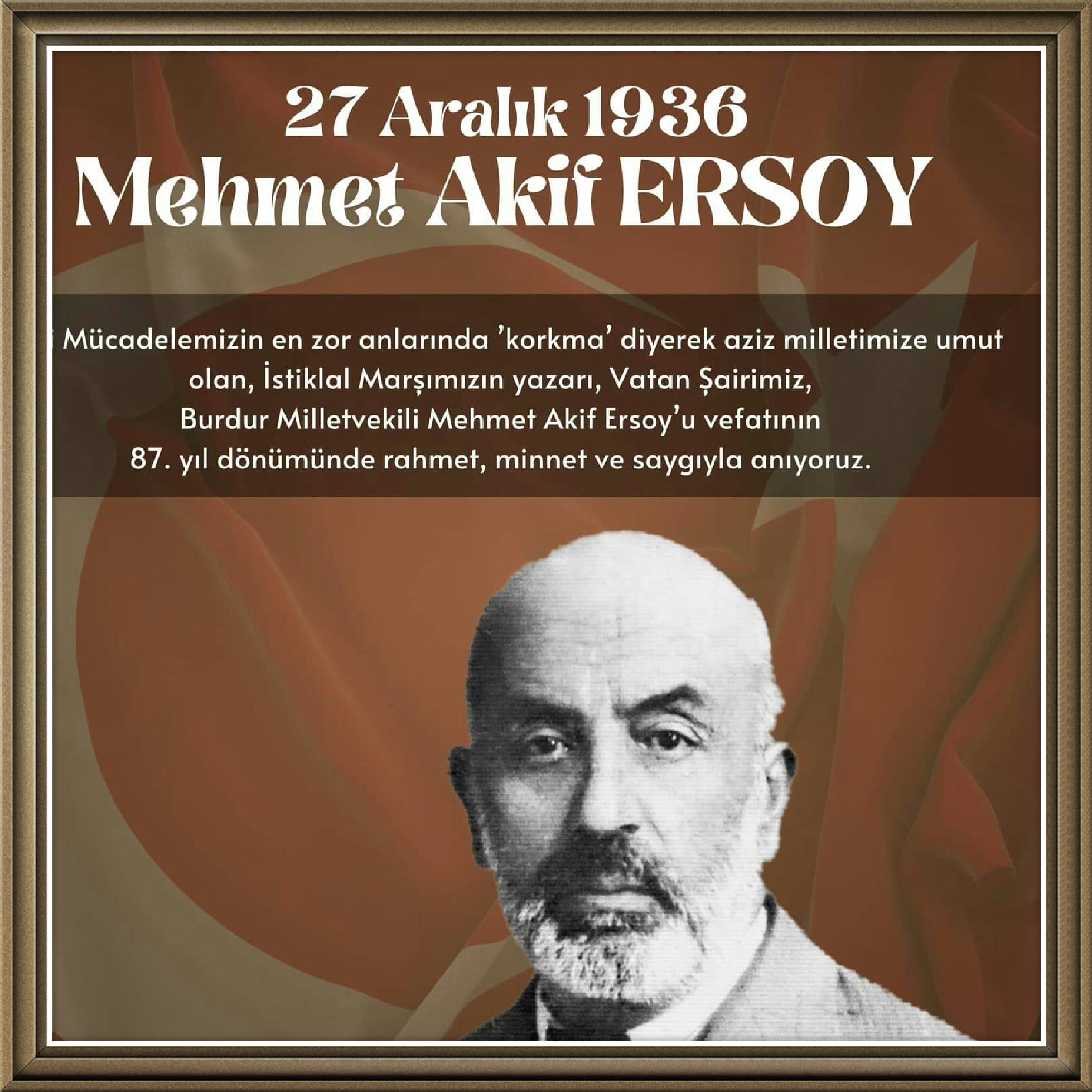 İSTİKLAL MARŞIMIZIN YAZARI MİLLİ ŞAİRİMİZ