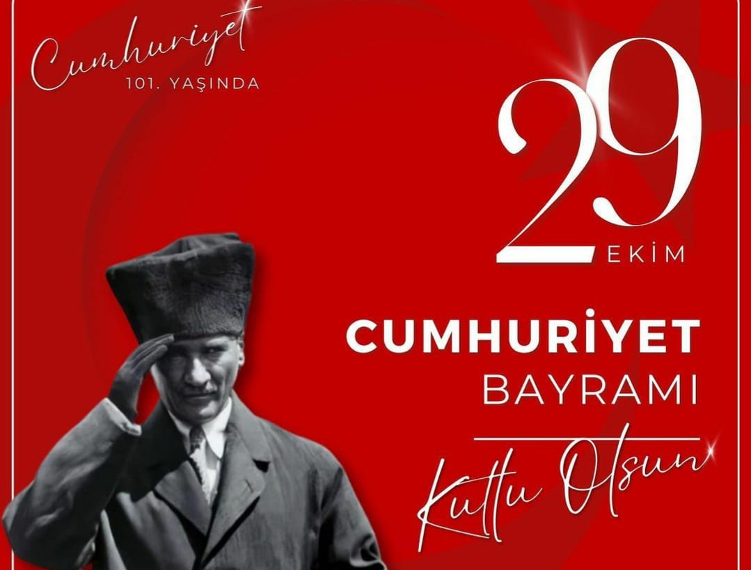 CUMHURİYET BAYRAMIMIZ KUTLU OLSUN. Naçiz vücutlarımız elbet bir gün toprak olacaktır. Fakat Türkiye Cumhuriyeti ilelebet payidar kalacaktır!Şehit ecdadımız; Cumhuriyeti siz kurdunuz, onu yaşatacak, yü
