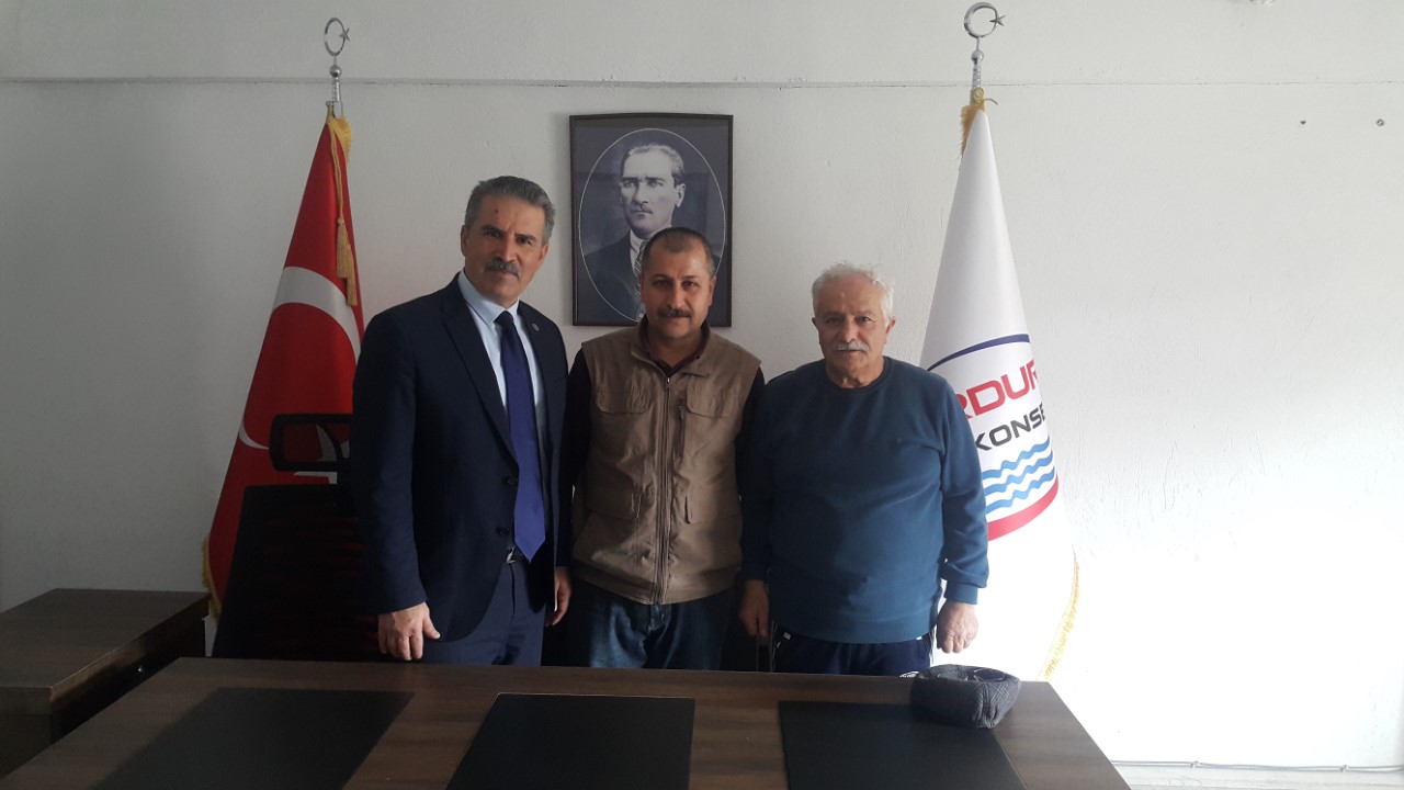 Burdur Kent Konseyi'nin bir önceki dönem başkanı Nuri Levent ÖZER ile Burdur’umuzun önemli sima ve yazarlarından olan Yusuf ERKAN Burdur Kent Konseyi Başkanı Orhan AKIN’ı bugün makamında ziyaret etti.